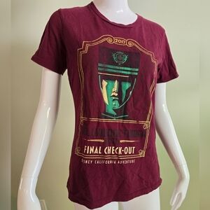 2017 Disney Parks Hollywood Tower Hotel Final Check-Out T-Shirt Size Large